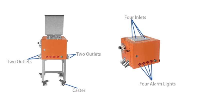 multi-head metal separator Mehrkopf-Metallabscheider