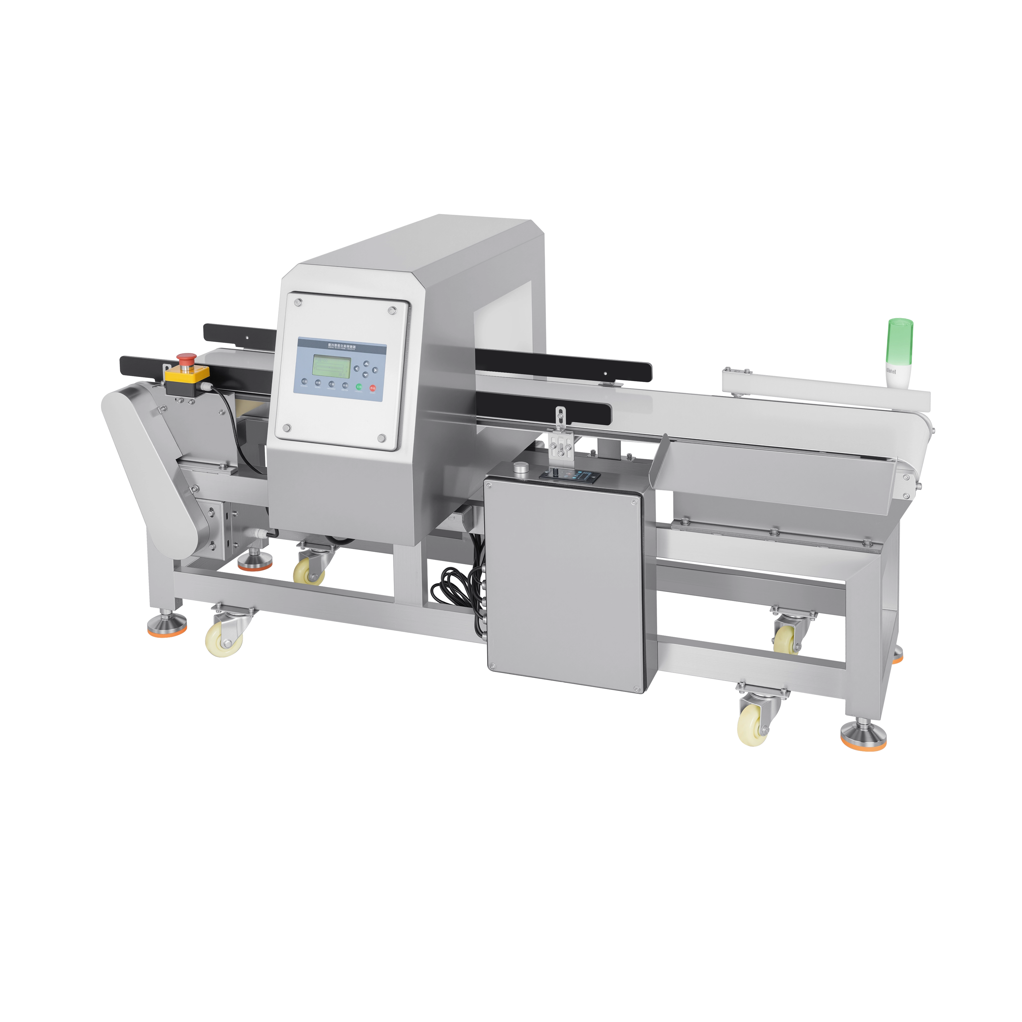 Metalldetektor mit Druckhebelausleitung für Kleinverpackungen 