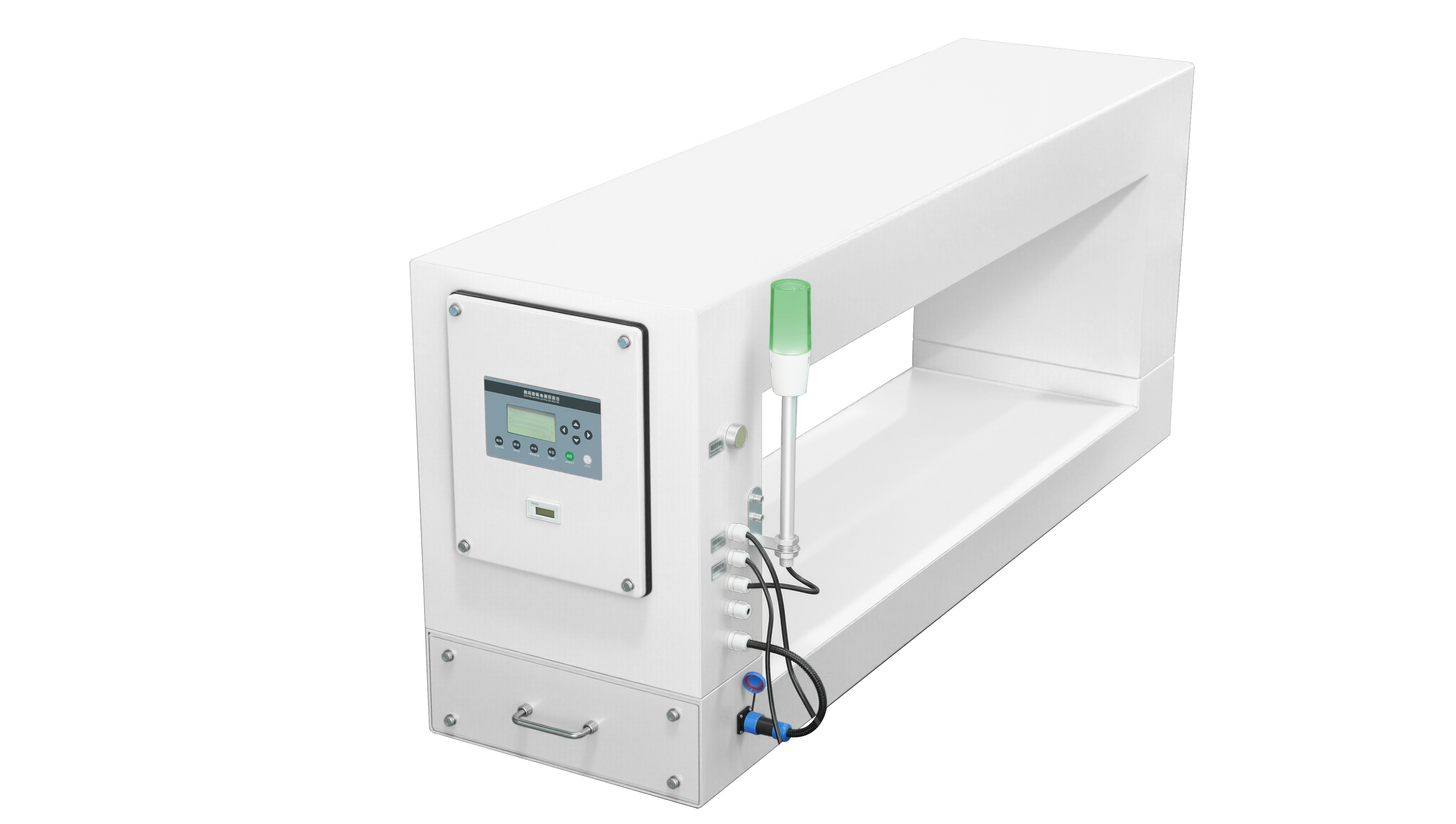 Metalldetektor mit wei&szlig;er Lackierung 