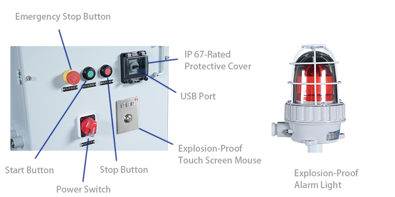 Details zur explosionsgesch&uuml;tzten Kontrollwaage 