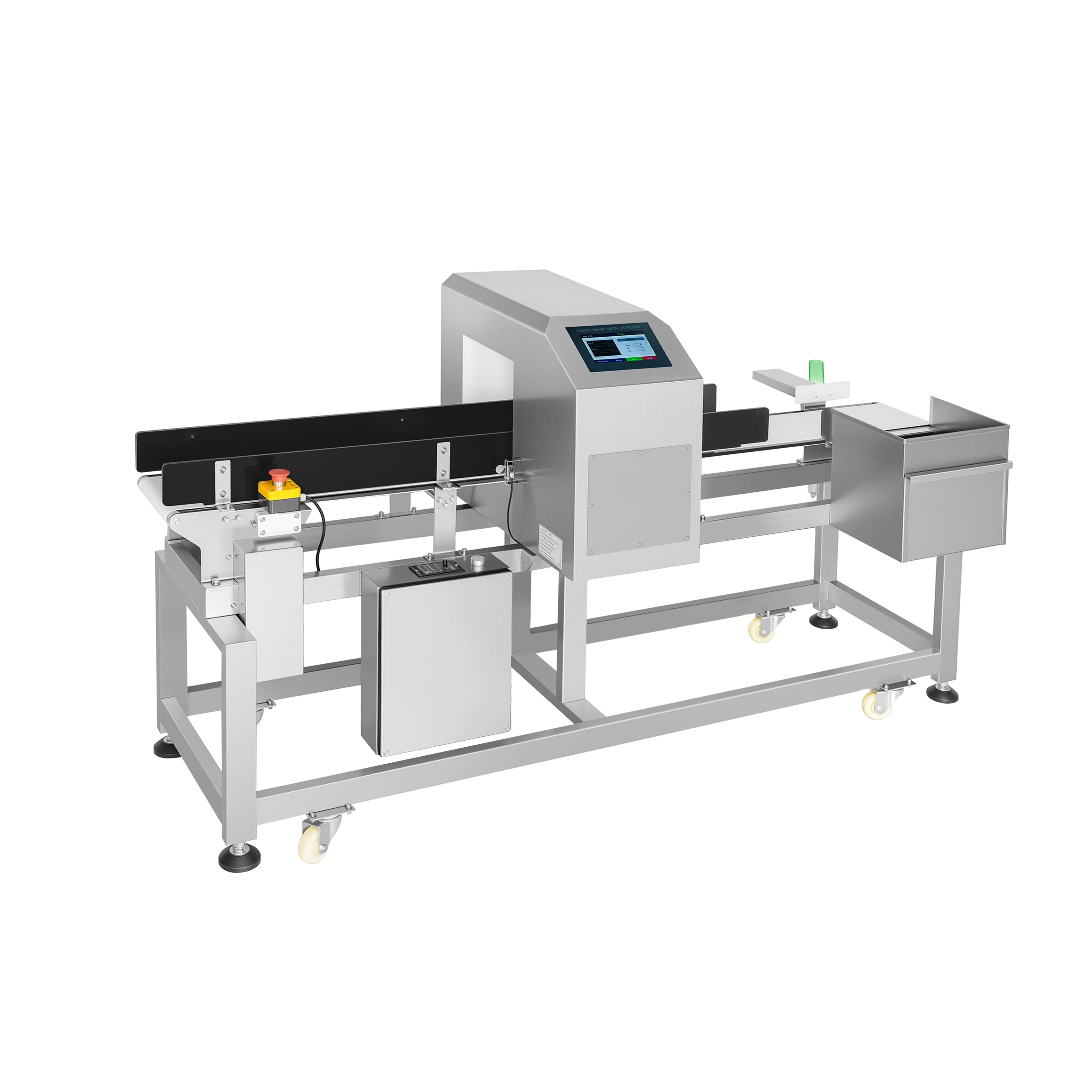 Metalldetektor mit Pusher-Ablehnung für mittelgroße Produkte