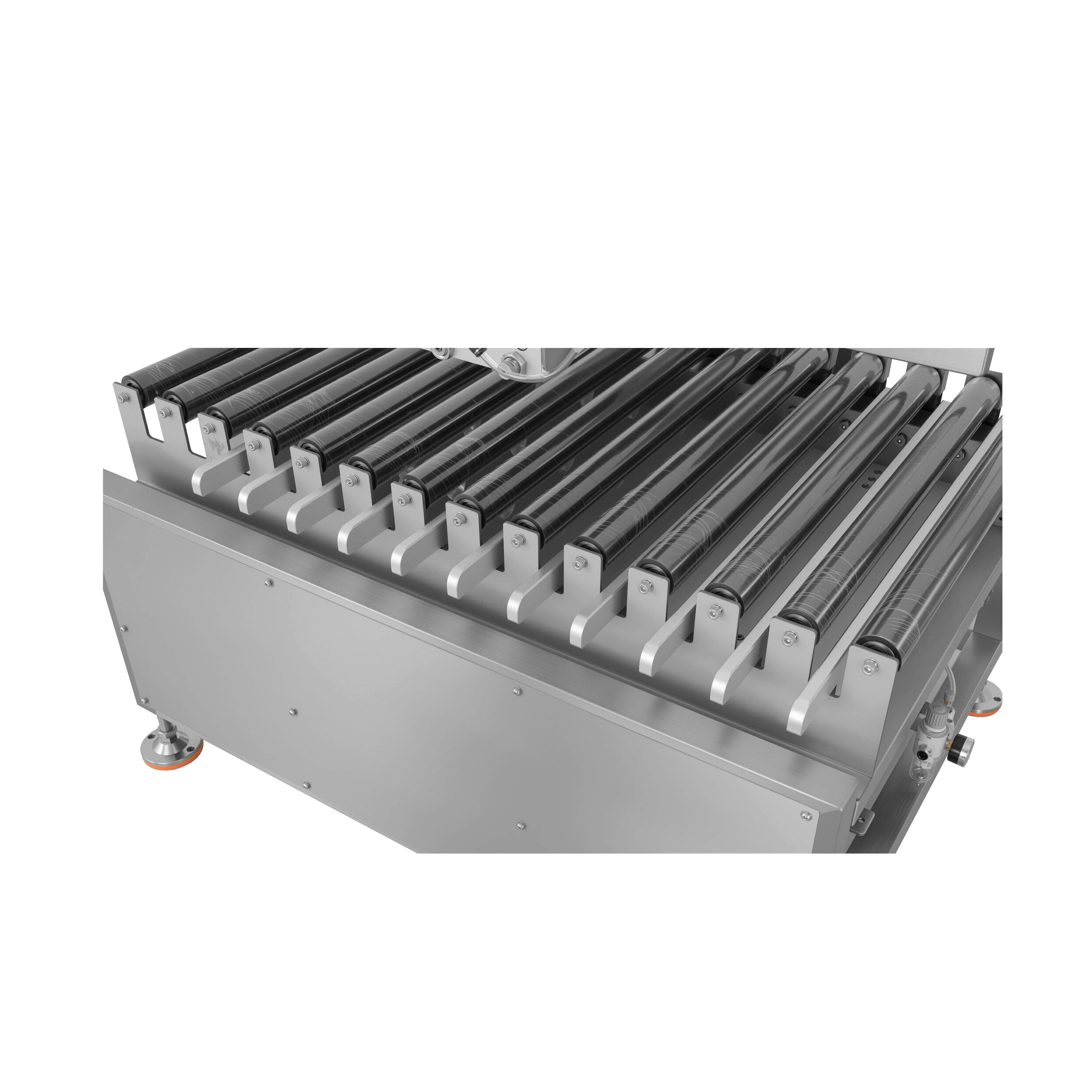 Einteilige Rollenkontrollwaage für 25 kg schwere Kartons