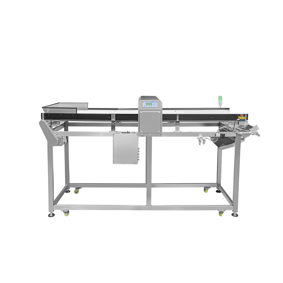 Metalldetektor mit Klappenausschleusung für Schüttgüter