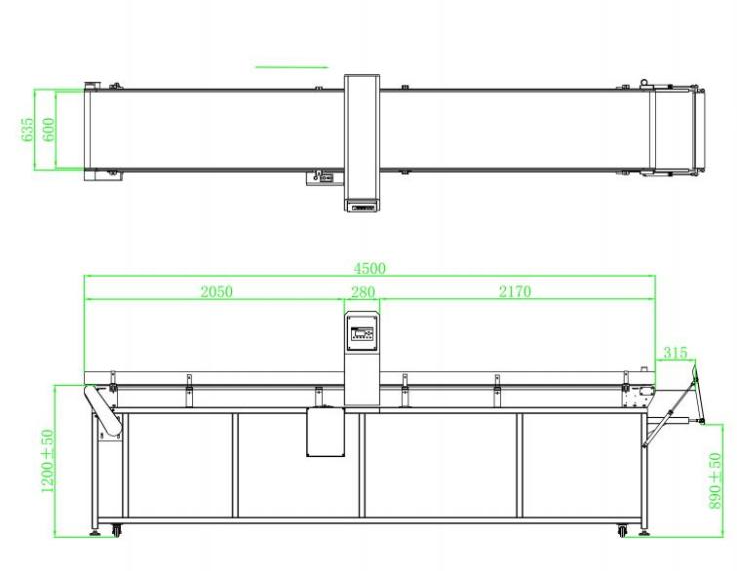 Extra-langes Metalldetektor-Diagramm