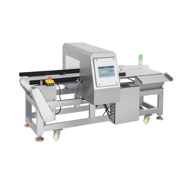 Metalldetektor mit Druckhebelausleitung für Kleinverpackungen 