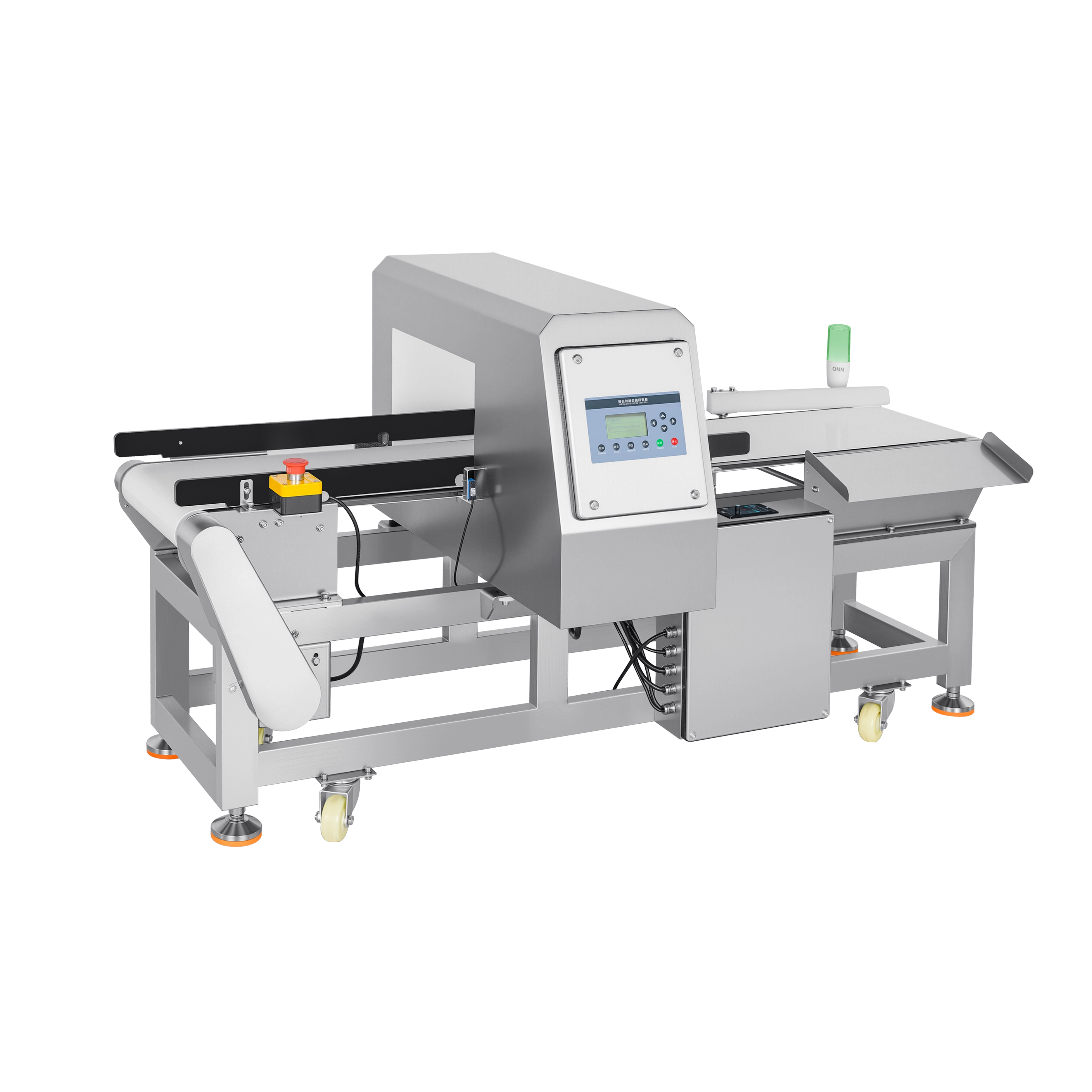 Metalldetektor mit Druckhebelausleitung für Kleinverpackungen 