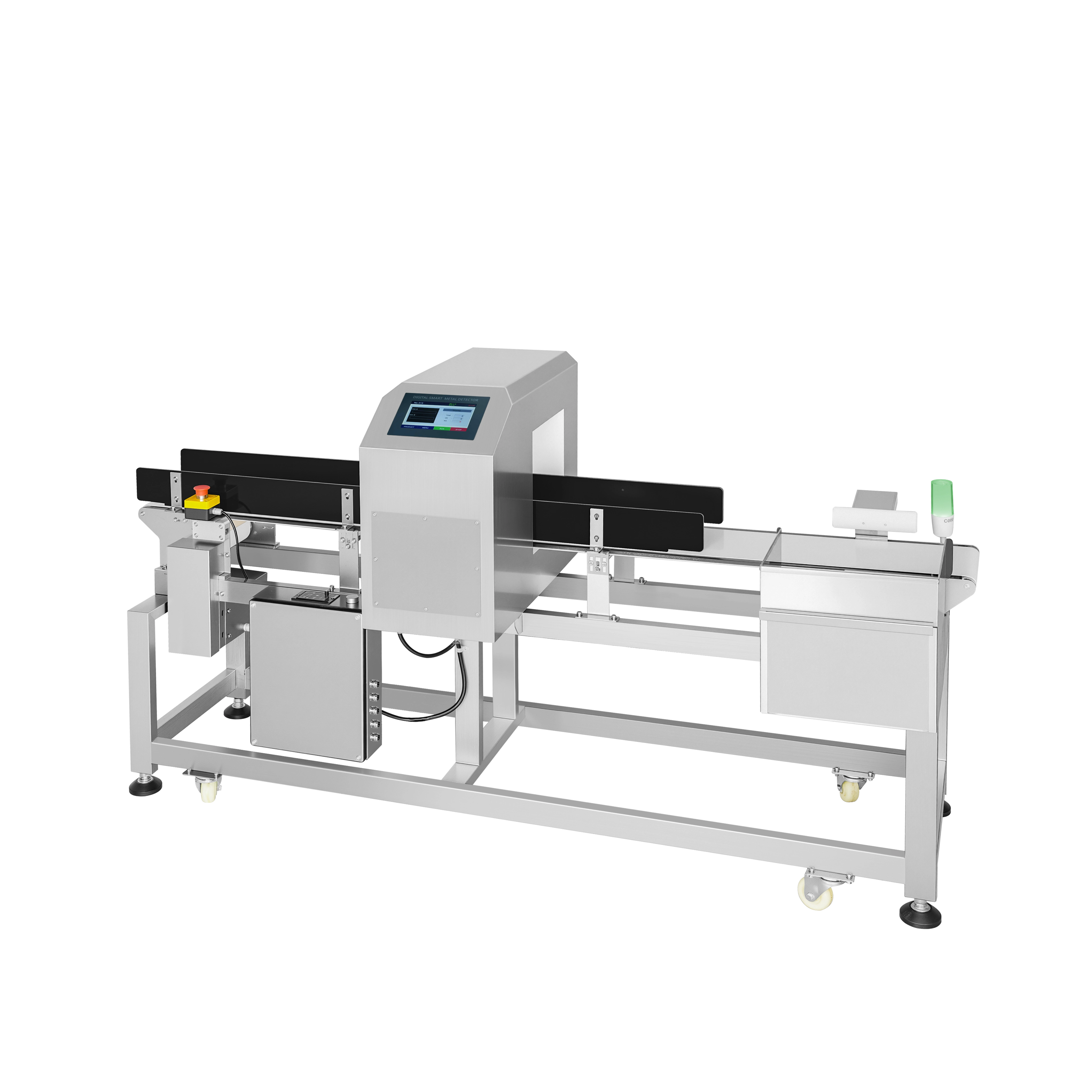 Metalldetektor mit Pusher-Ablehnung für mittelgroße Produkte